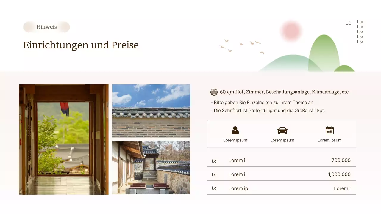 Pastellfarbene Farbverläufe Ein Leitfaden für die Anmietung eines Hanok-Raums mit traditionellen Landschaften