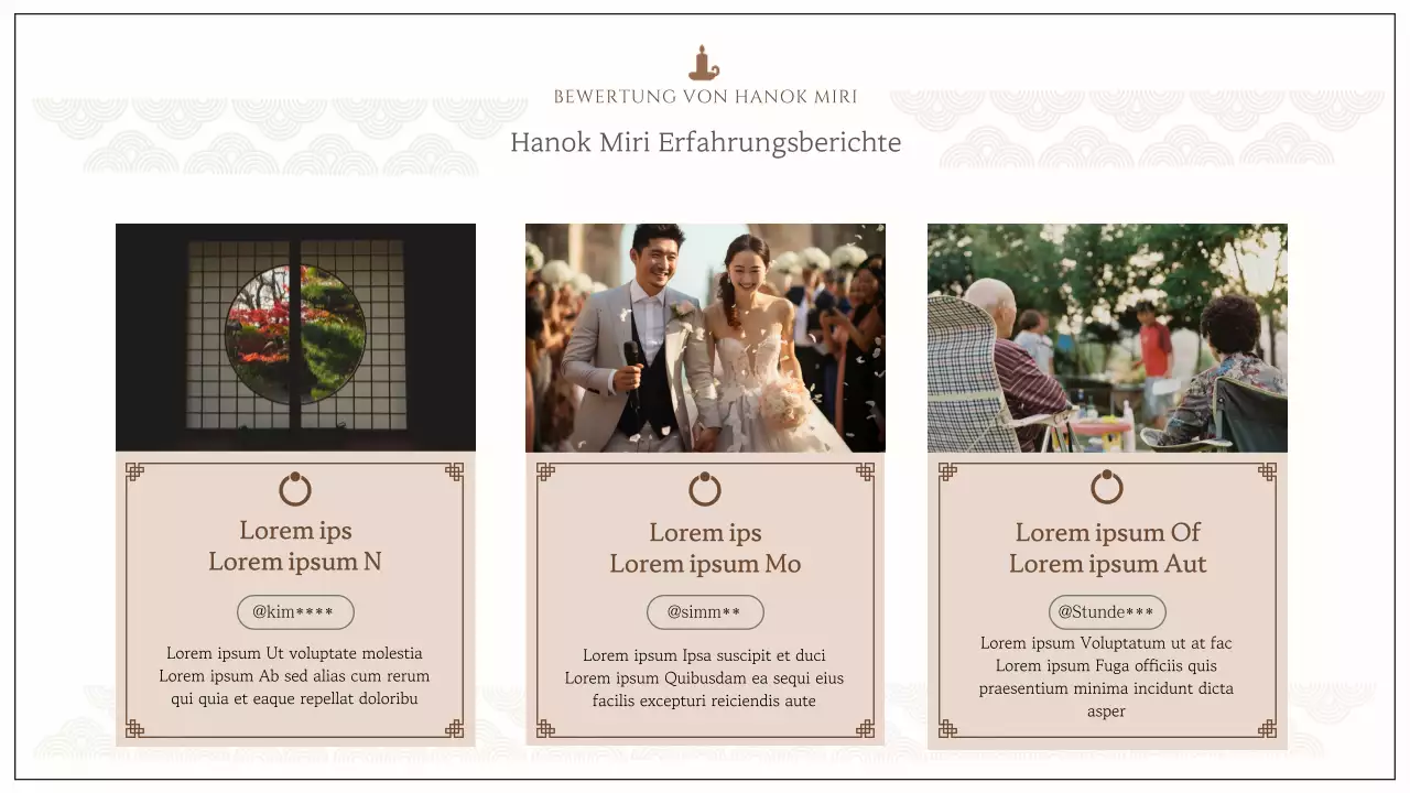 Ein Hanok-Mietbereich mit elfenbeinfarbenen, sentimentalen Formen