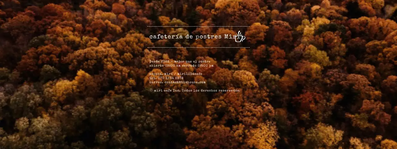 Promocione su cafetería con una colorida escena otoñal