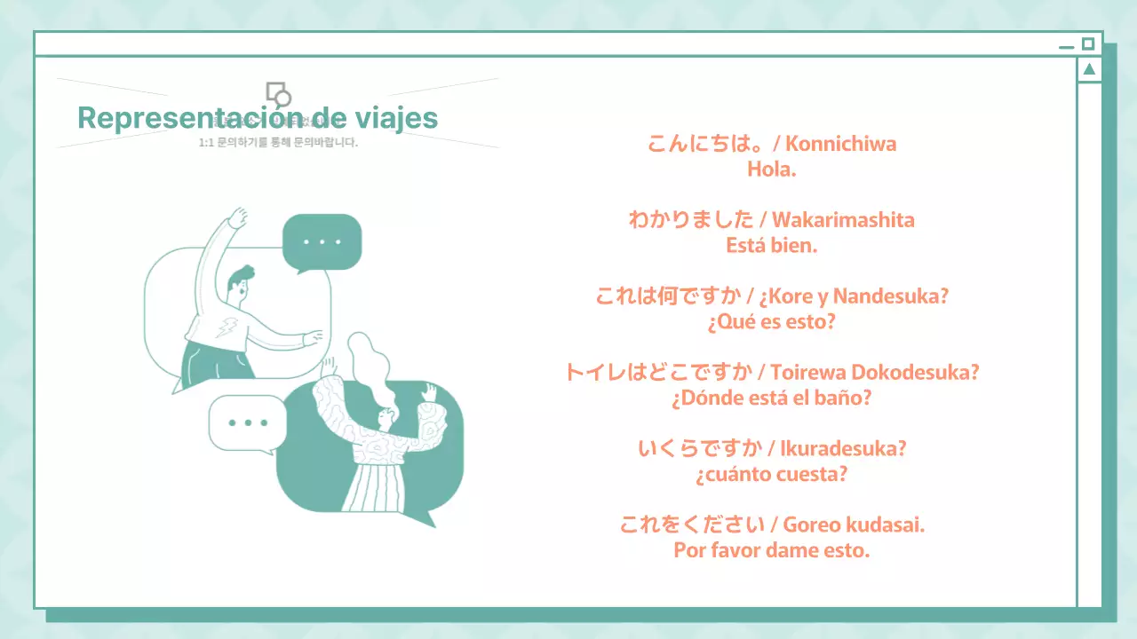 Una sencilla lección de japonés con menta y naranja