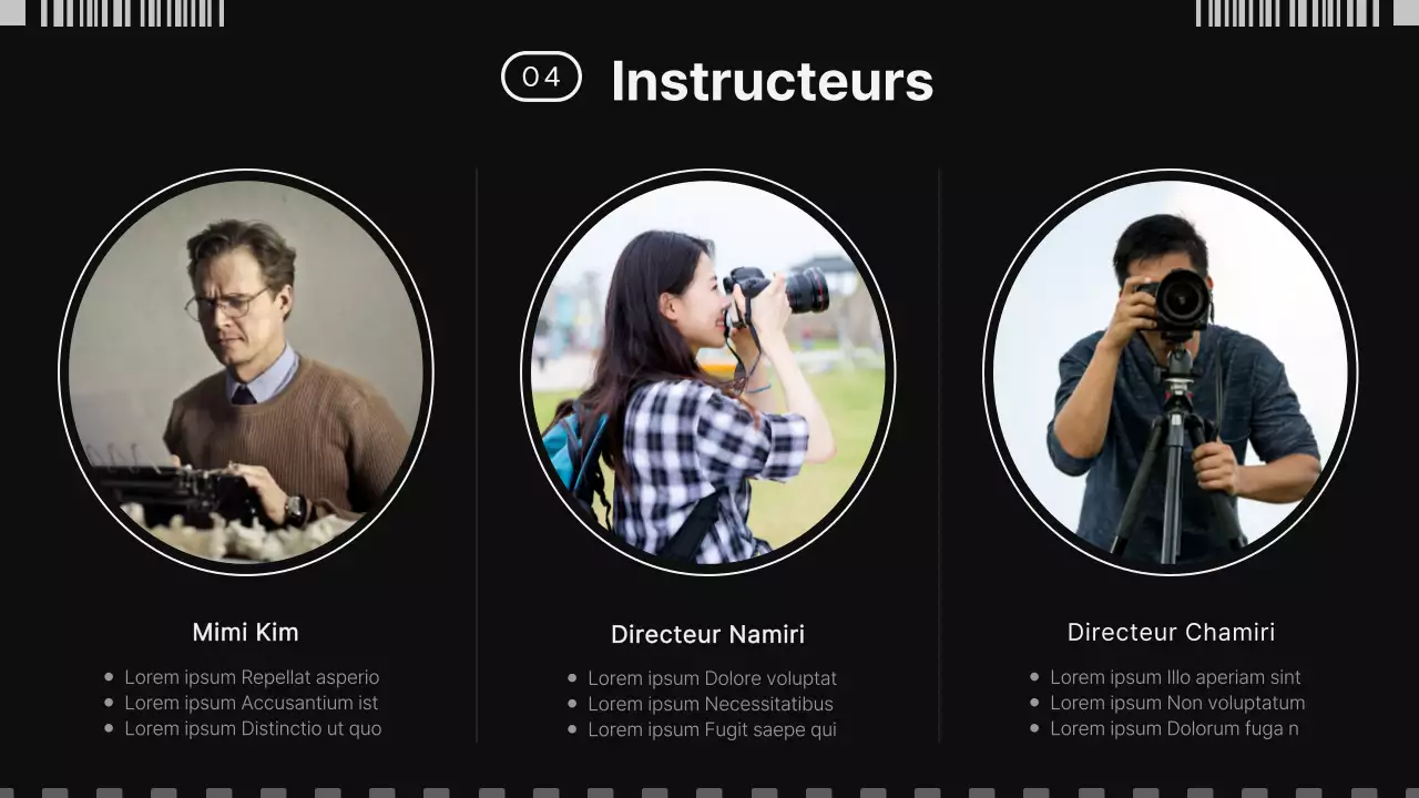 Concept de film en noir et blanc pour promouvoir la Film Academy