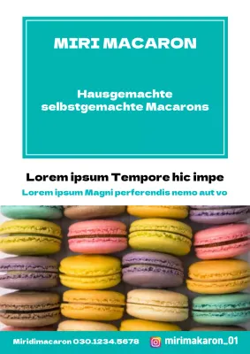 42898_Werbung für ein Menü mit hausgemachten Macarons
