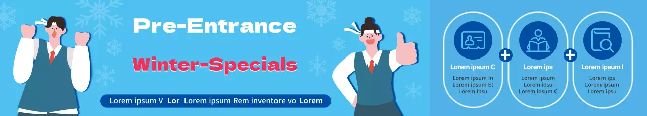 Blau Rot Winter Illustration Aufnahme Schule Förderung