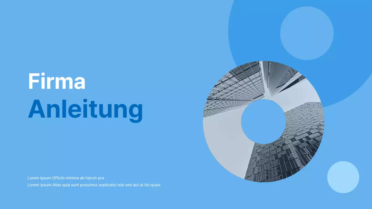 Ein einfaches blaues Anschreiben an ein Unternehmen