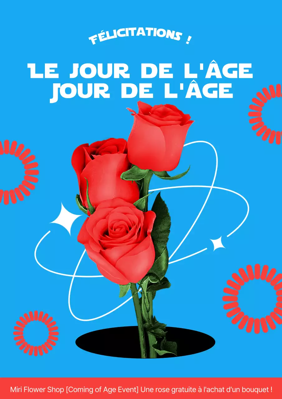 Promouvoir les roses de la Saint-Valentin en bleu clair et rouge