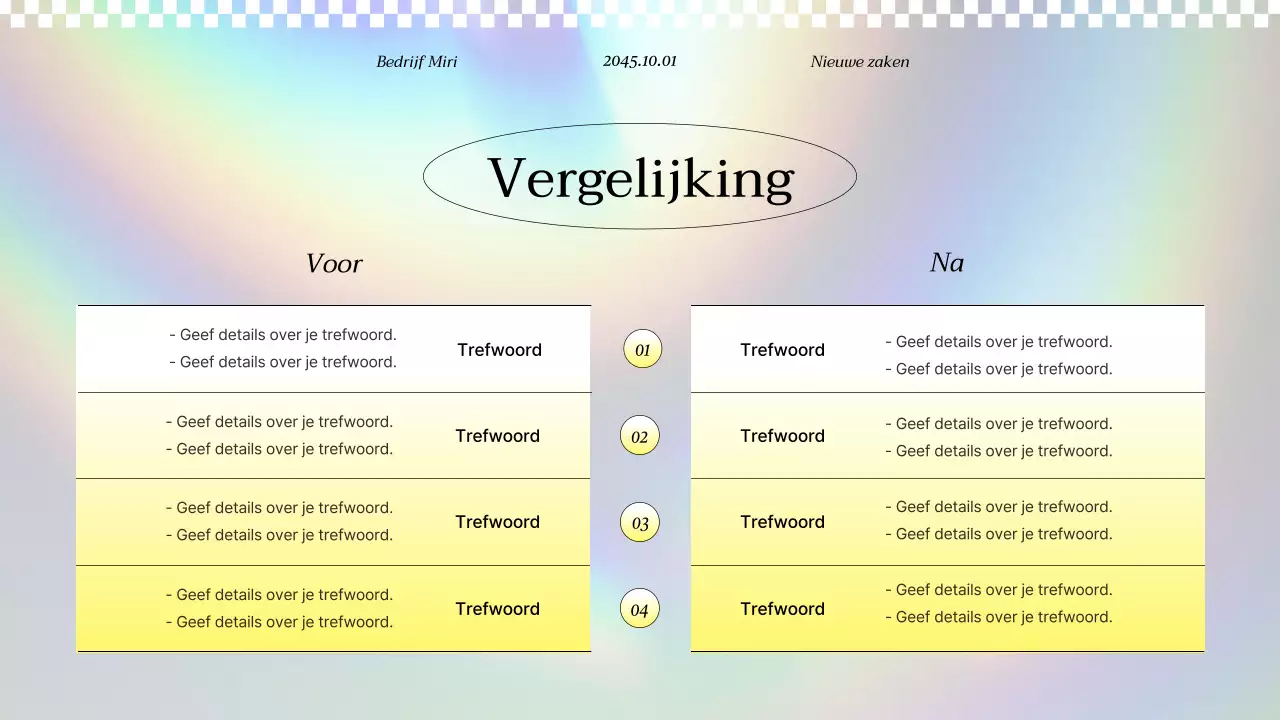 Kitscherig zakelijk projectvoorstel in geel