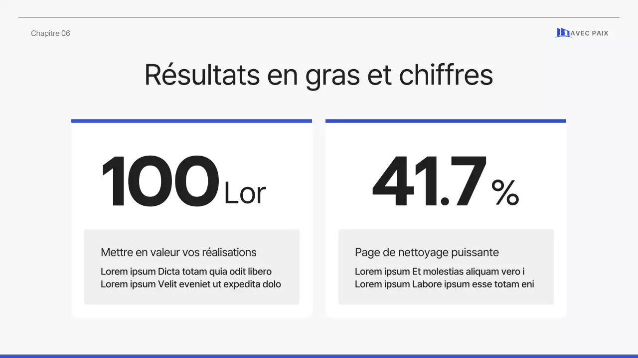 Proposition d'entreprise simple et épurée en bleu-gris