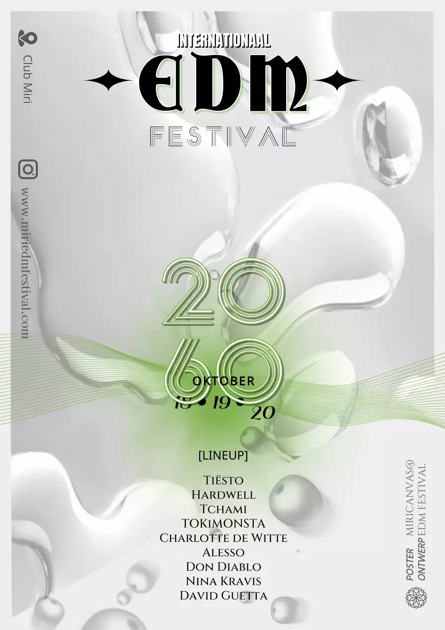 Een zilveren, futuristisch muziekfestivalevenement