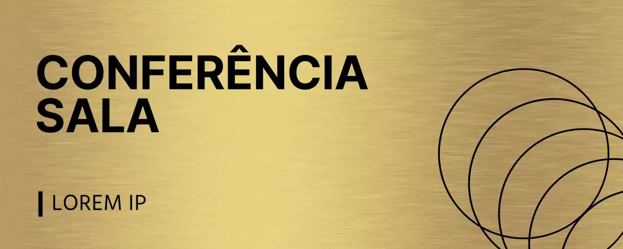 Nome do local da sala de reuniões com forma de linha preta