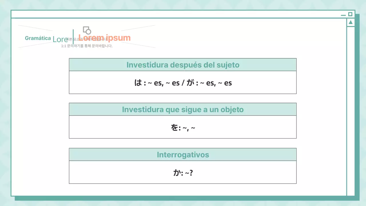 Una sencilla lección de japonés con menta y naranja