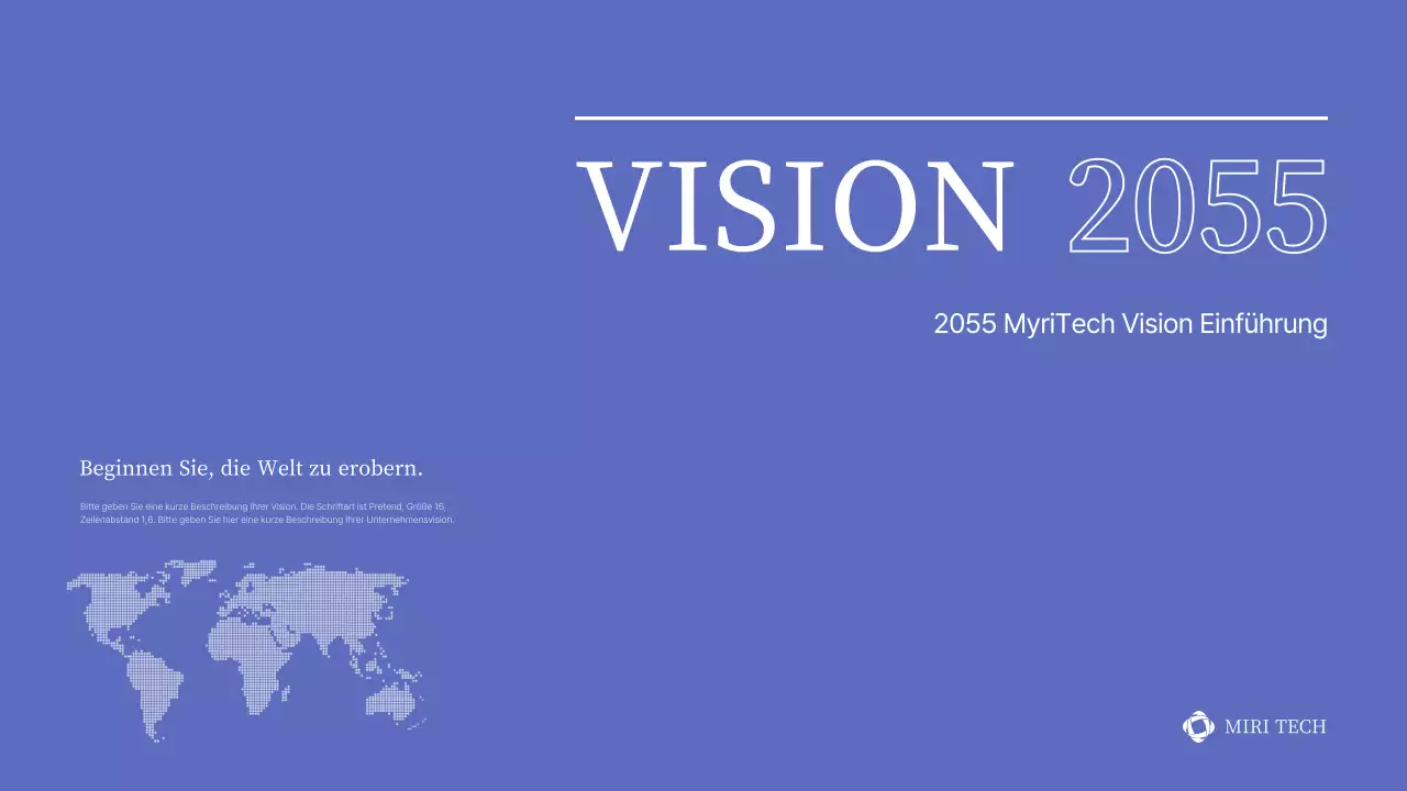 Einfache Veranstaltungspräsentation in Blau und Grau