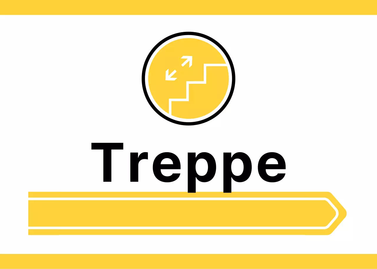 Zur Standortbestimmung mit einfachen gelben und grünen Piktogrammen