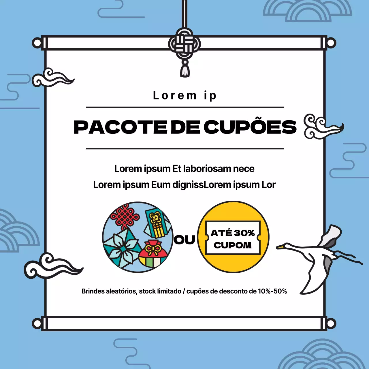 Pacotes de cupões de férias