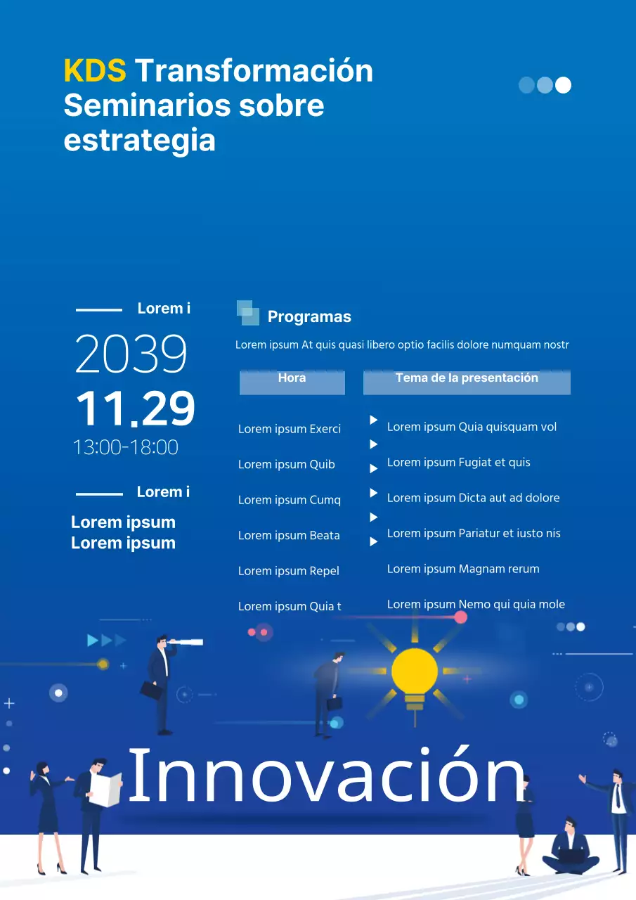 Promover otros intercambios industriales con ilustraciones de oficinistas azules