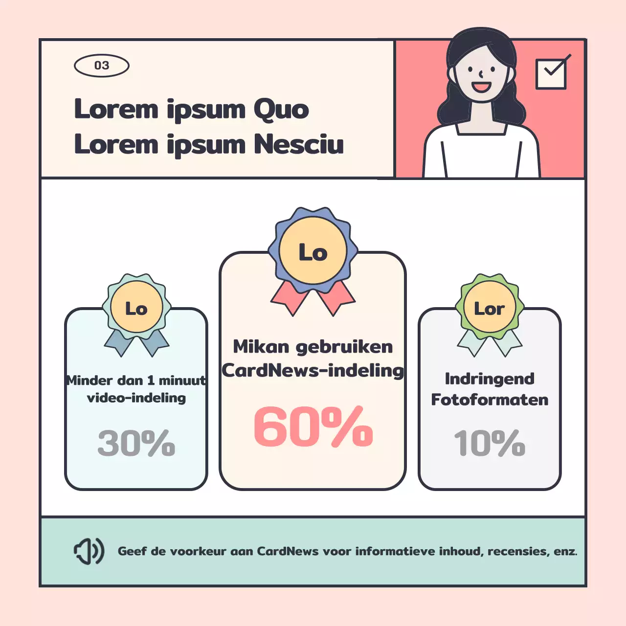 Schone overzichten met schattige roze en gele illustraties