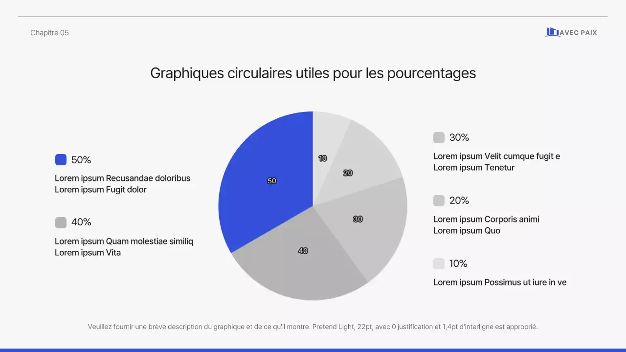 Proposition d'entreprise simple et épurée en bleu-gris