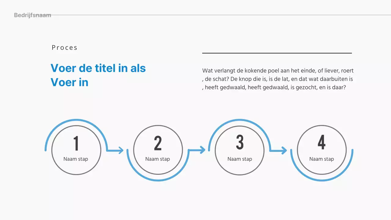 Een eenvoudige concepttijdlijn in lichtblauw