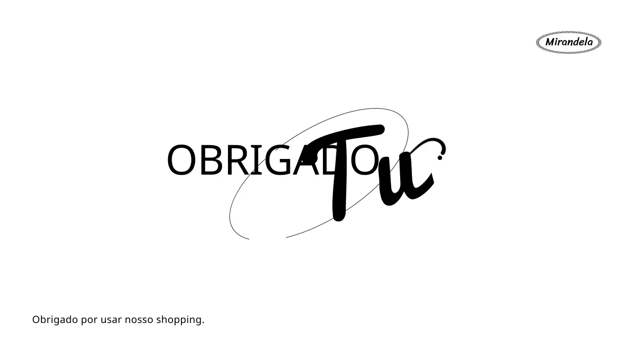 Envelope de cartão postal com a marca, com texto de agradecimento ao cliente e ilustração circular