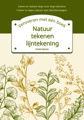 Over het tekenen van rustige natuurlijnen in groen en beige
