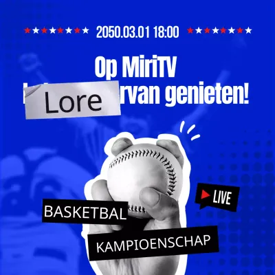 Promoot live honkbal met een blauwe knal