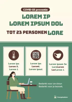 Groen geïllustreerd winkelbord