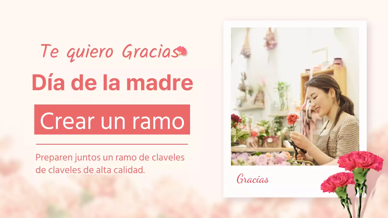 Crea un bonito ramo de claveles rosas para el Día de la Madre