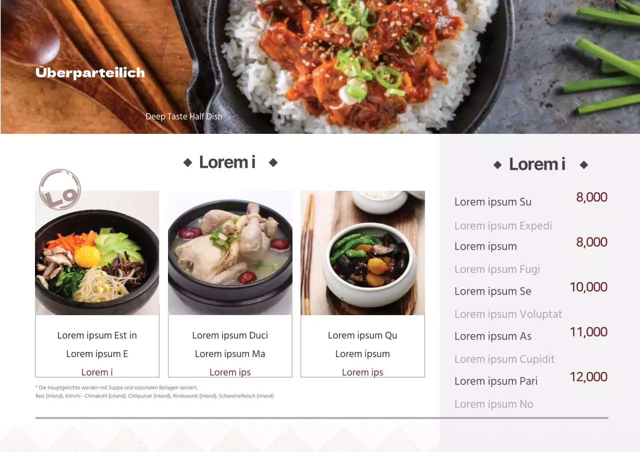 Deep Taste Half Dish