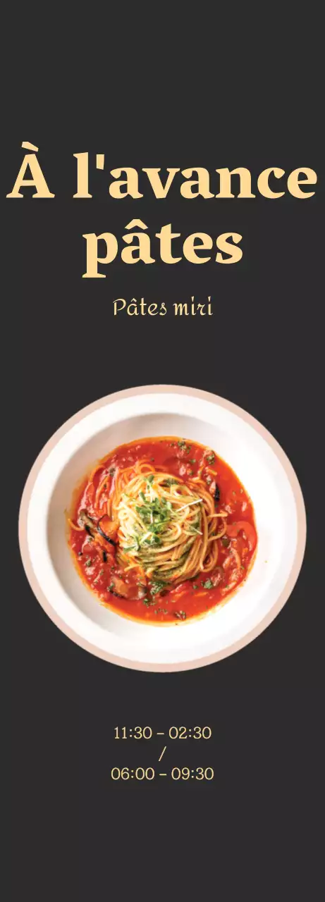 Promouvoir les pâtes sur un fond gris chaud et apaisant