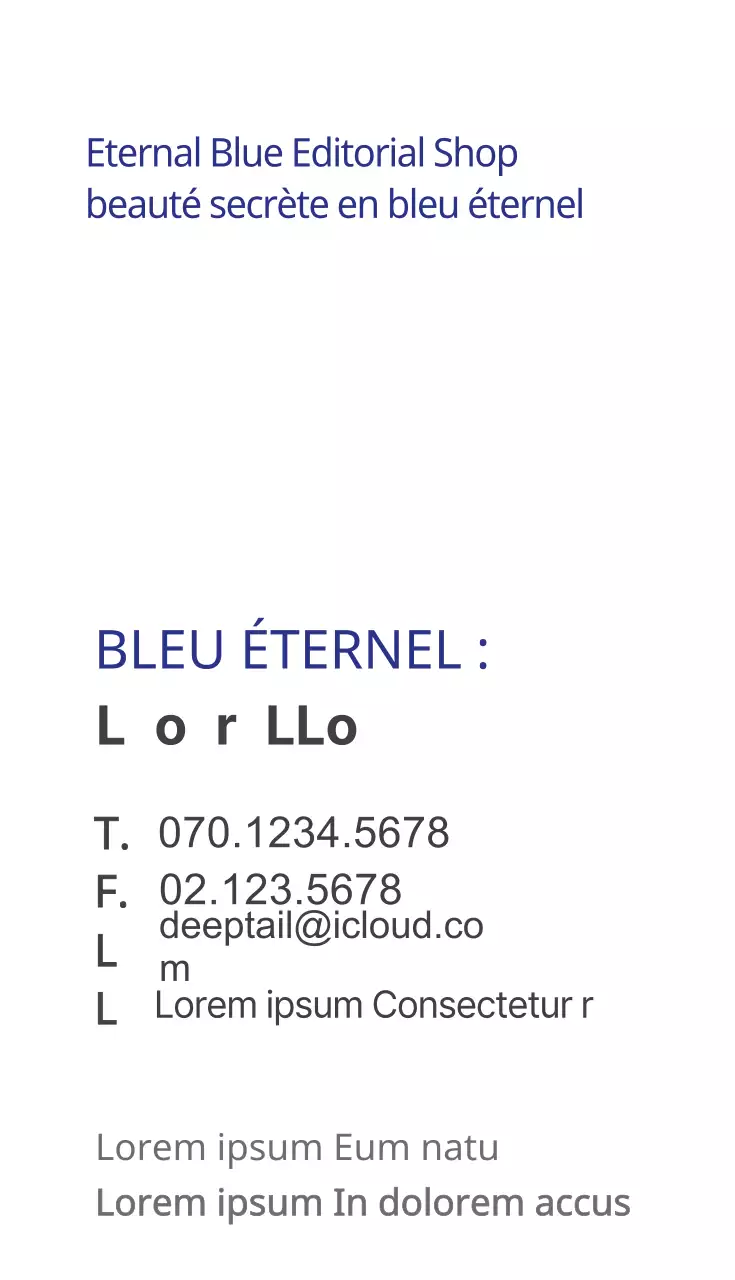 Bleu éternel