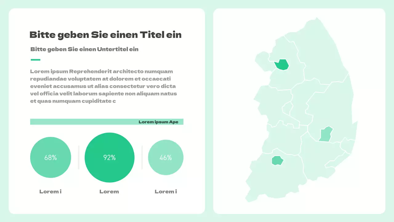 Kartenbild mit mintfarbenem Split-Layout-Konzept