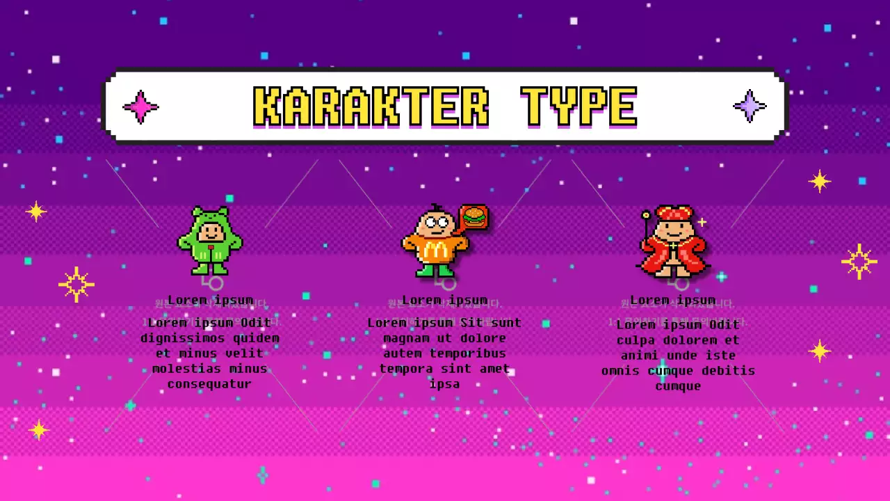 Cybernetische spellen in paars en roze promoten