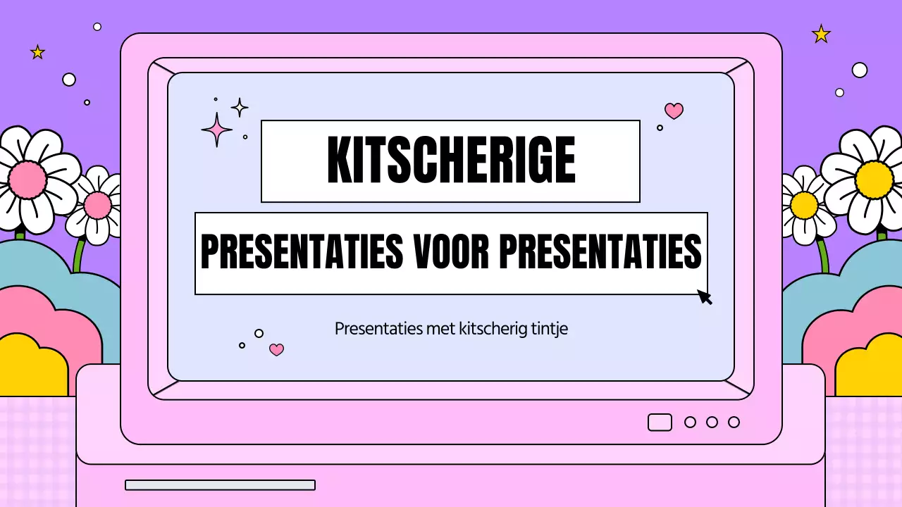 Een kitscherig businessplan in roze en paars