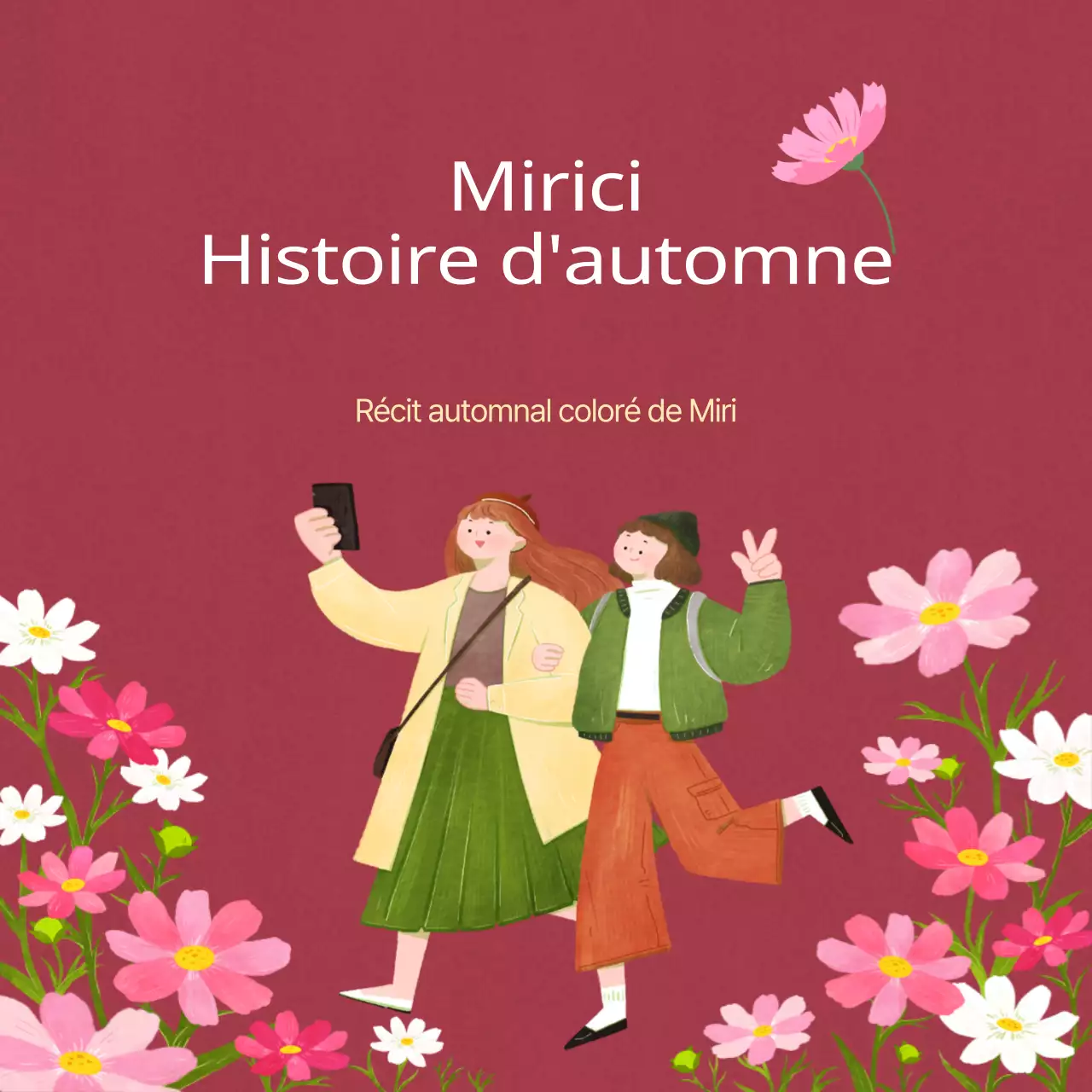 Promouvoir un festival d'automne moderne en rouge et orange