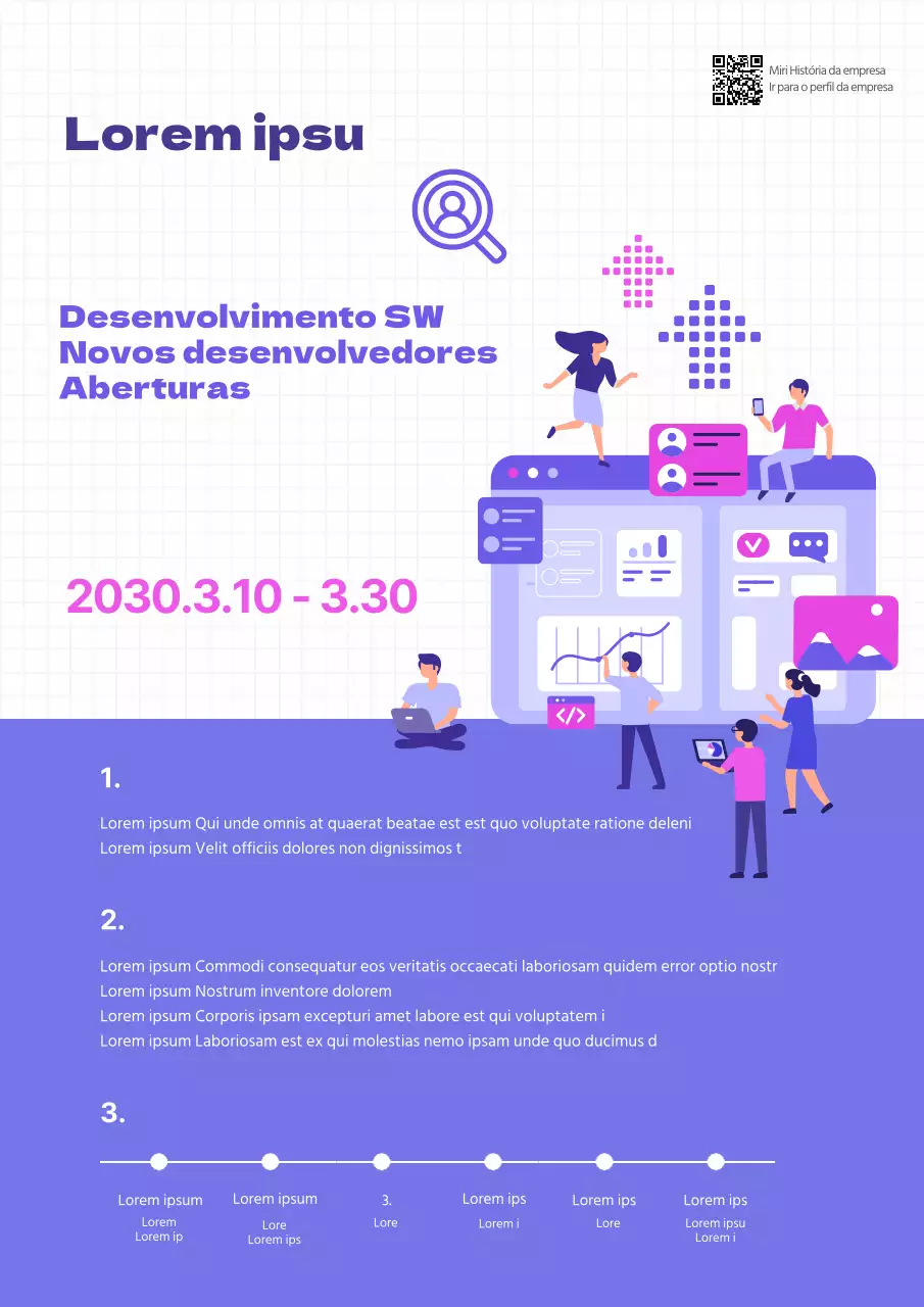 Tema roxo dos empregos em aberto