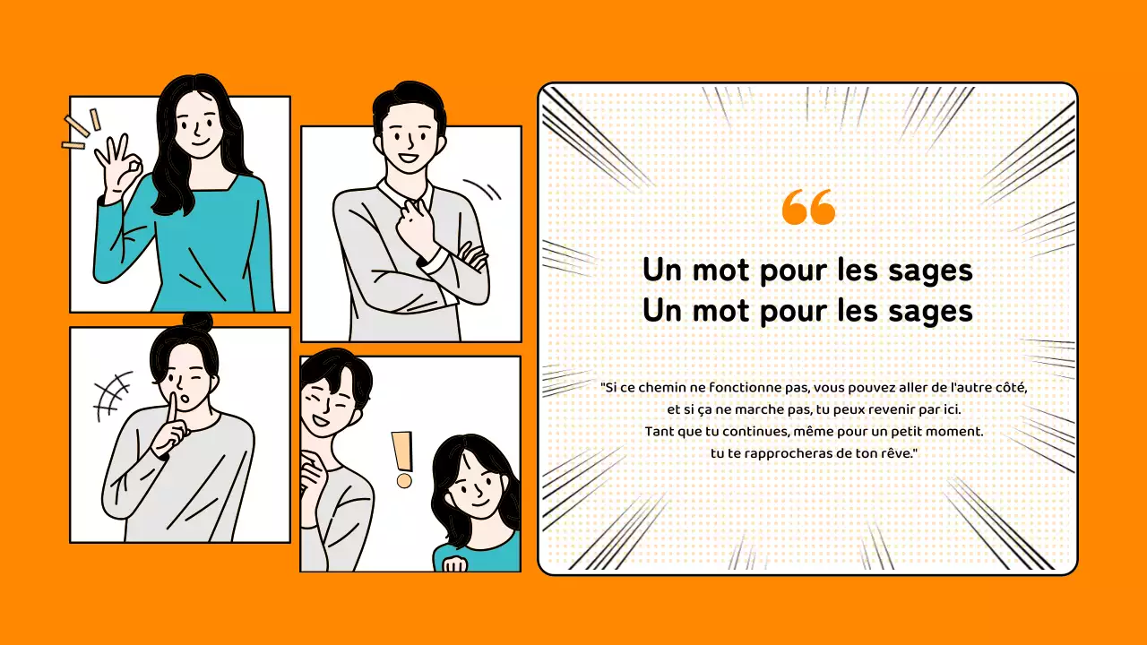 Présentation simple de questions-réponses en orange