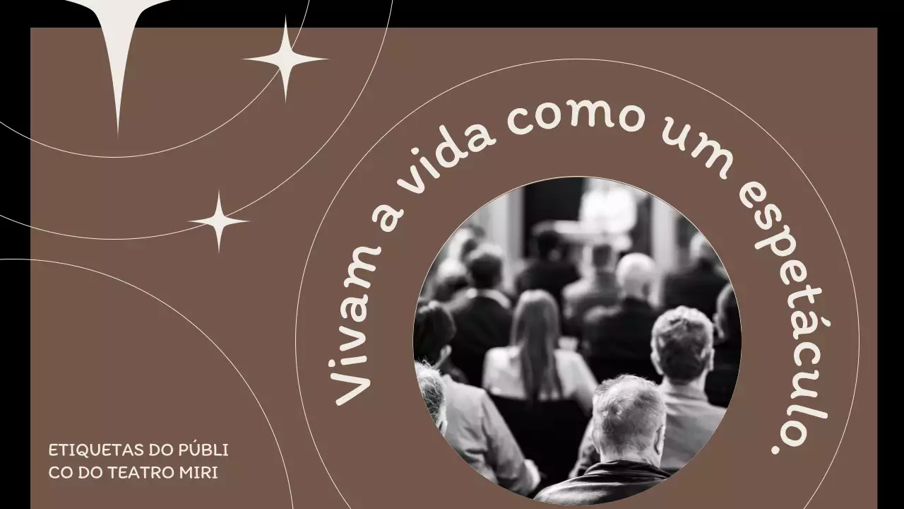 Etiqueta limpa para ir a concertos, com círculos sobre um fundo castanho