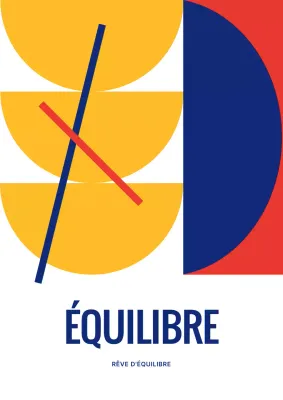 Formes simples en blanc et jaune Interior post