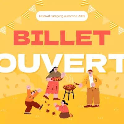 Promouvoir un festival de camping kitsch en jaune