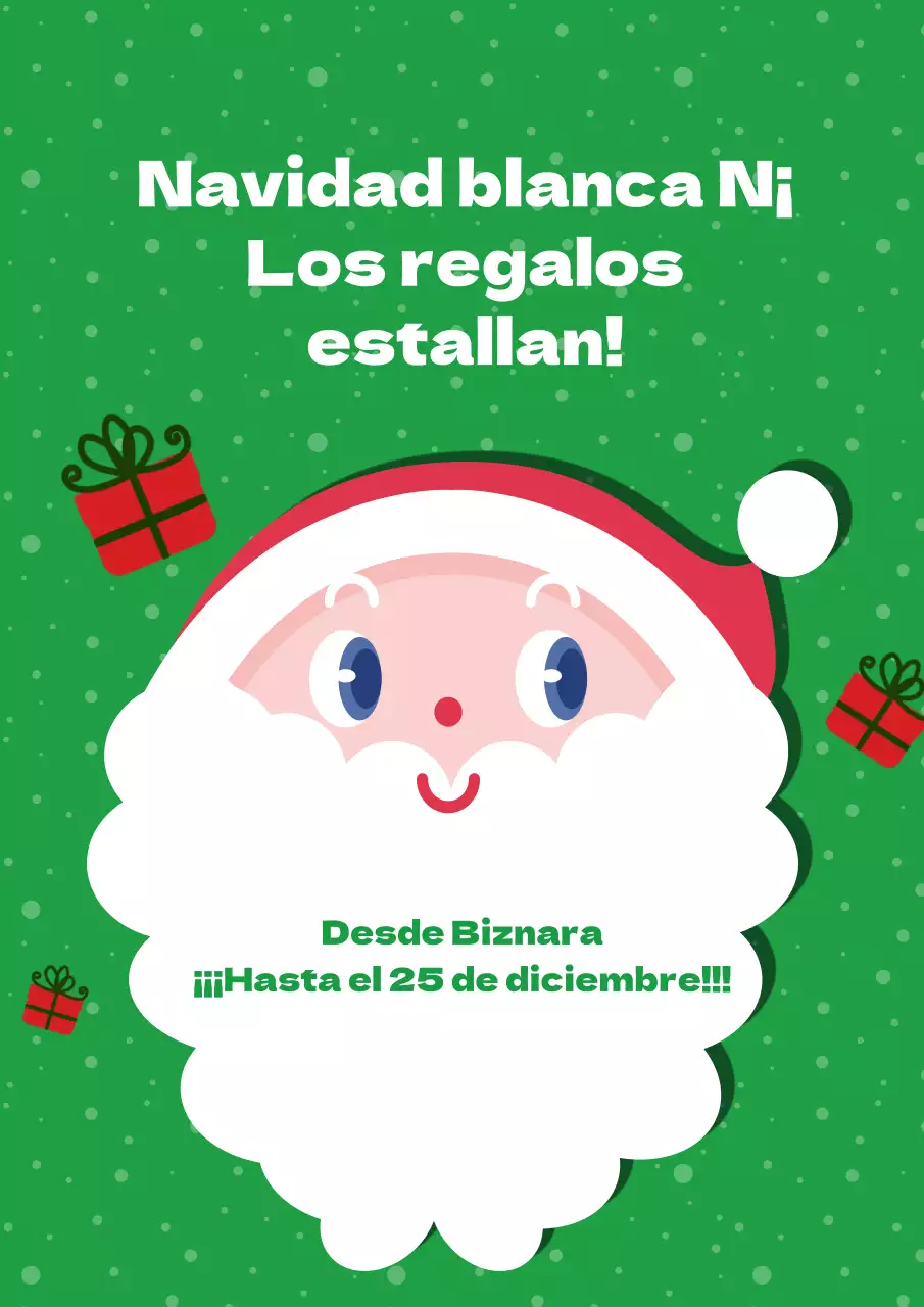Lindo webposter de promoción de eventos navideños en verde