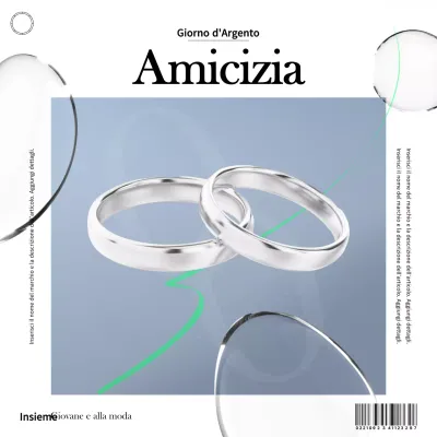Promuovere un anello dell'amicizia in bianco e azzurro