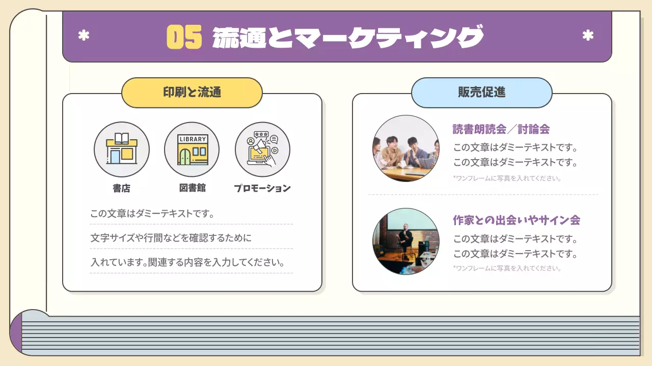 黄色 かわいい 出版 マニュアル プレゼンテーション