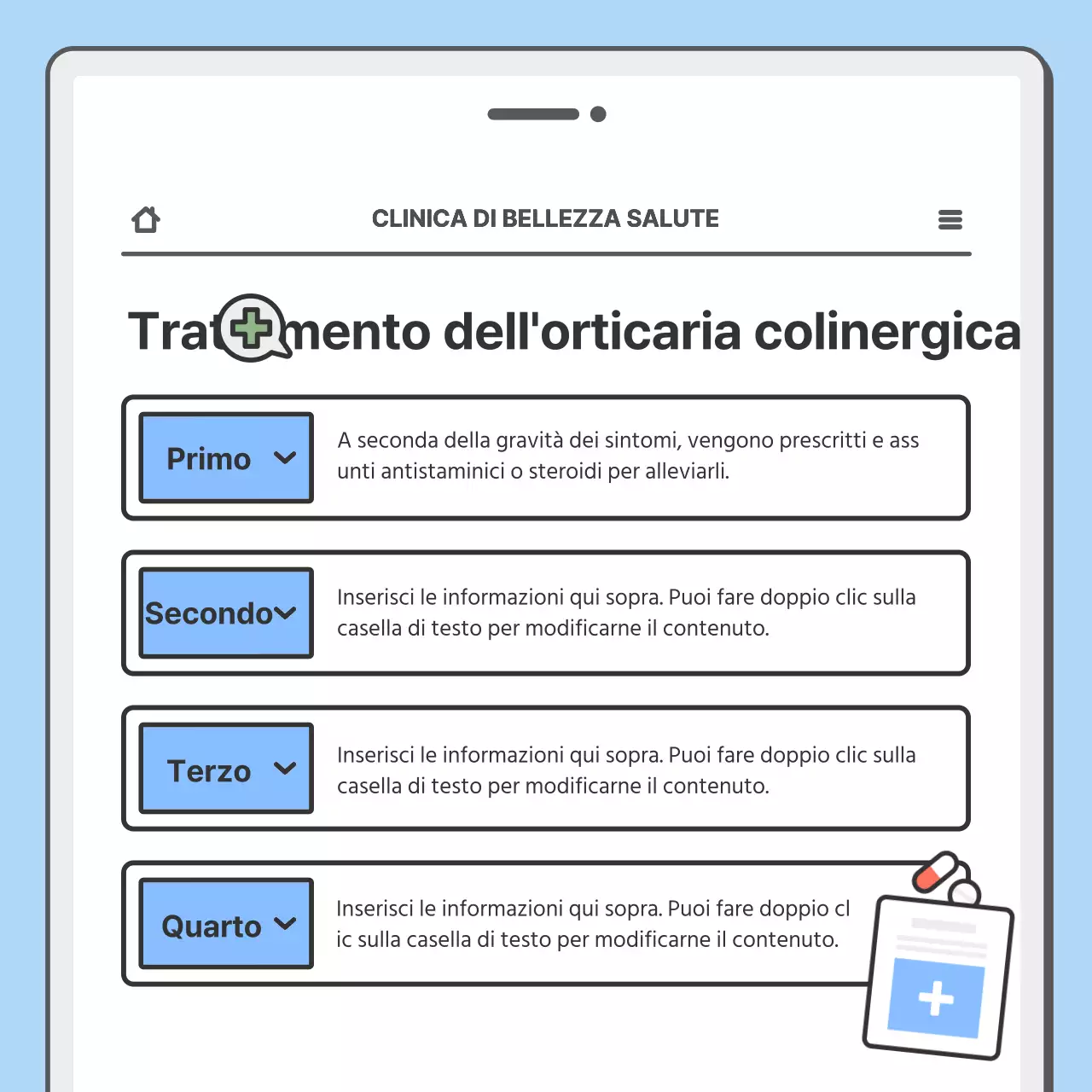 Promuovete il vostro ospedale con un simpatico concept mobile in azzurro
