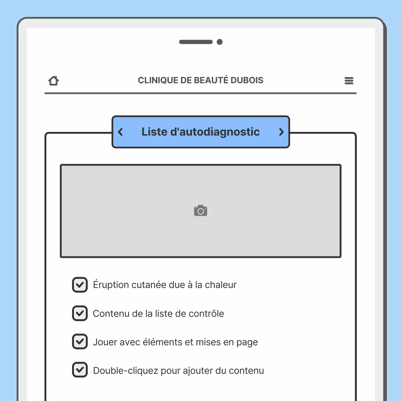 Faites la promotion de votre hôpital avec un joli concept de mobile en bleu clair