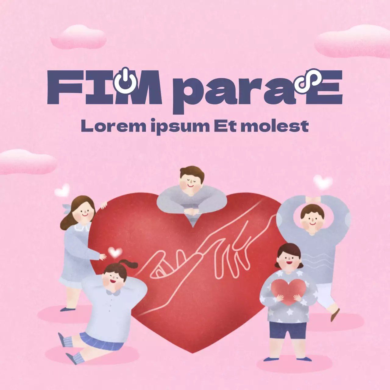 Tema de doação de órgãos em tons de rosa pastel, quente e bonito