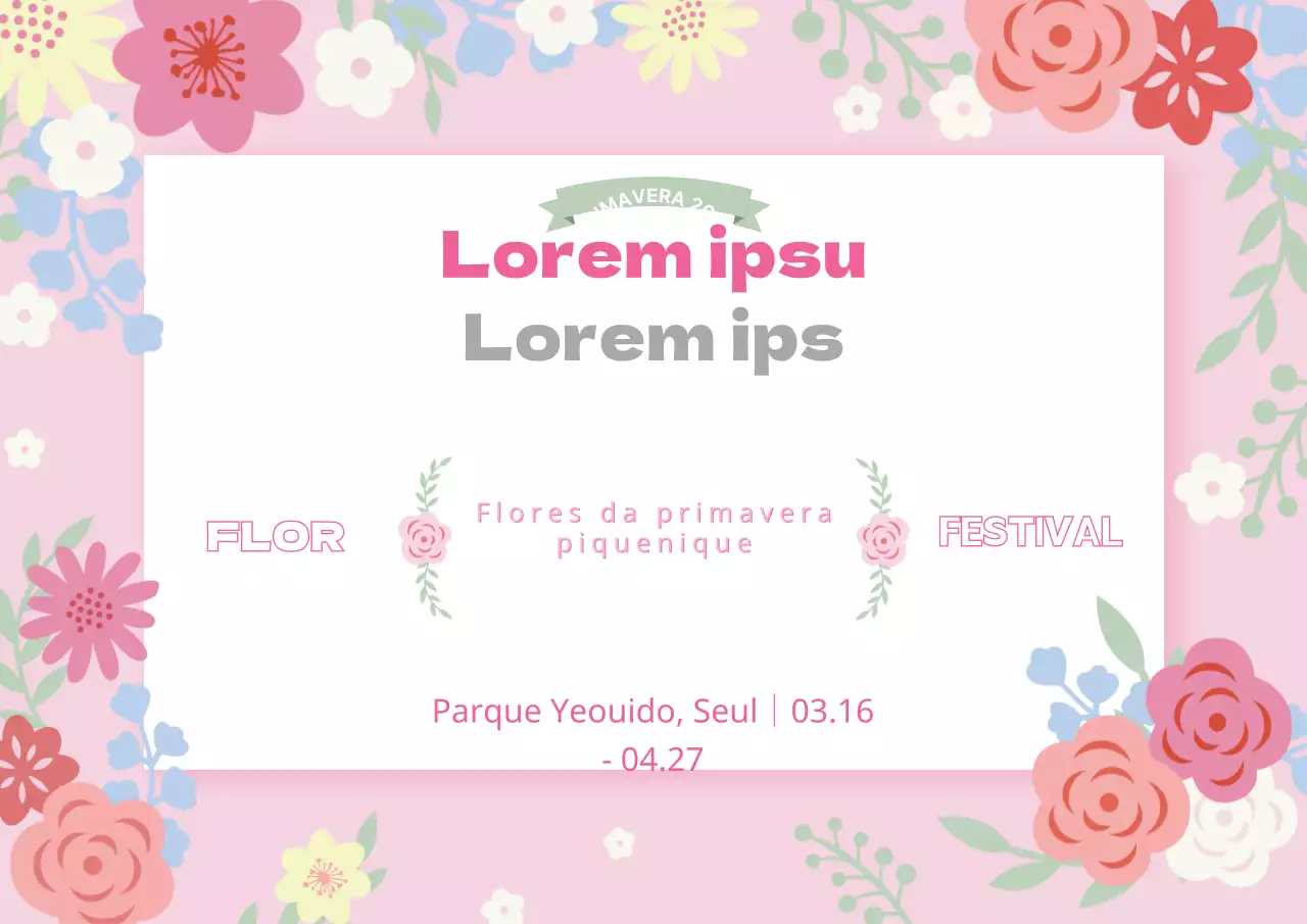 Piquenique de flores da primavera_pôster de passeio