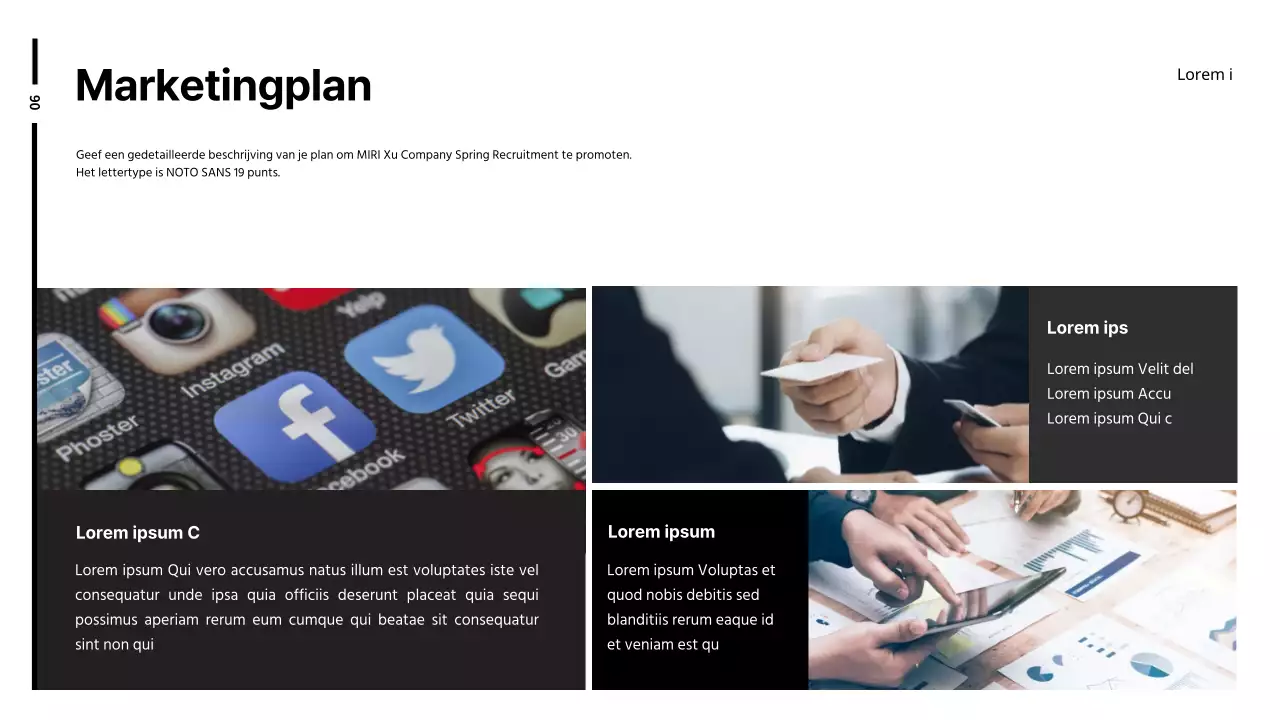 Rapport over standplanning in zwart-wit