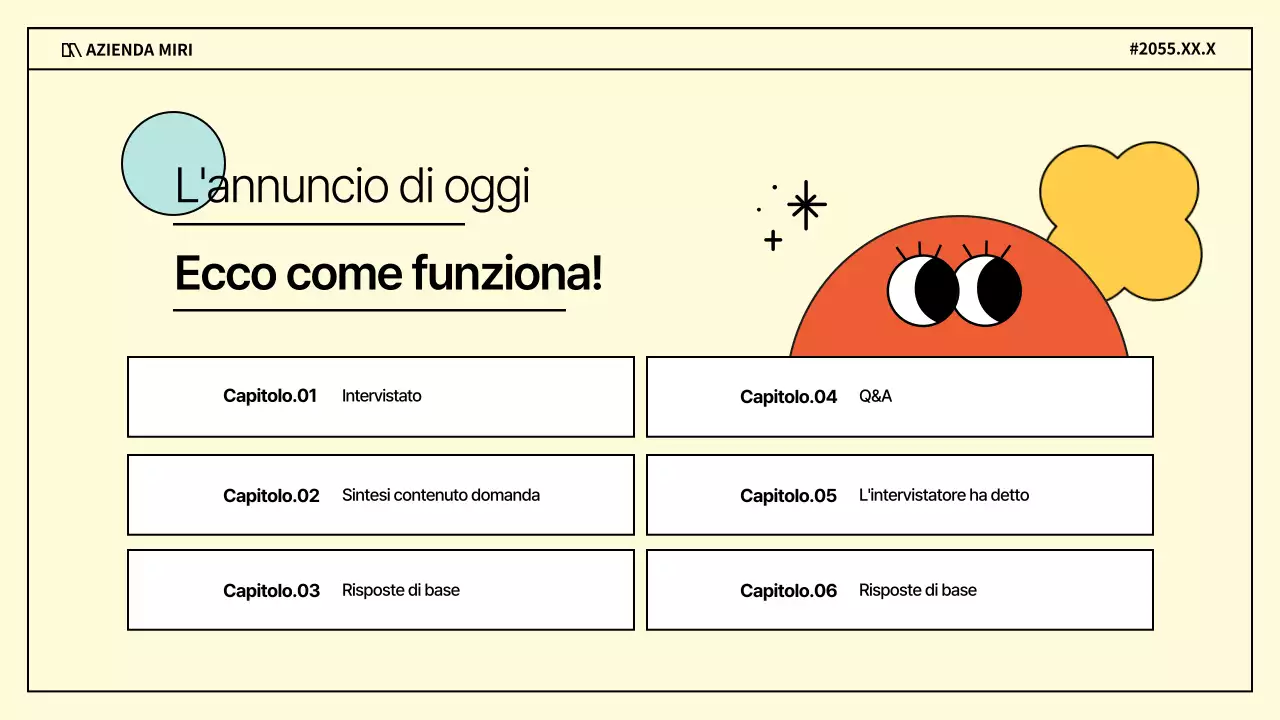 Un colloquio di lavoro kitsch in viola e giallo