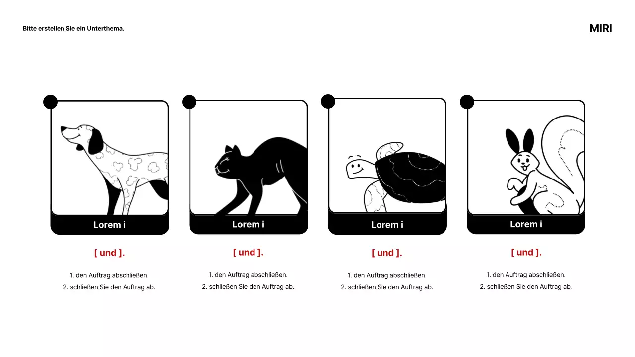 Einfache schwarz-weiße Marketing-Studiensitzungsunterlagen