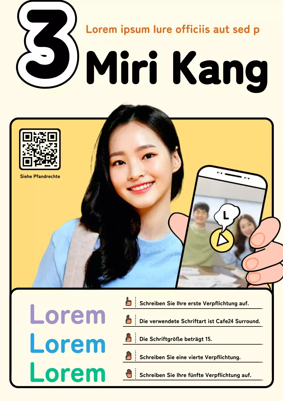 Studentenwahlen mit einem klaren Layout in Beige- und Gelbtönen