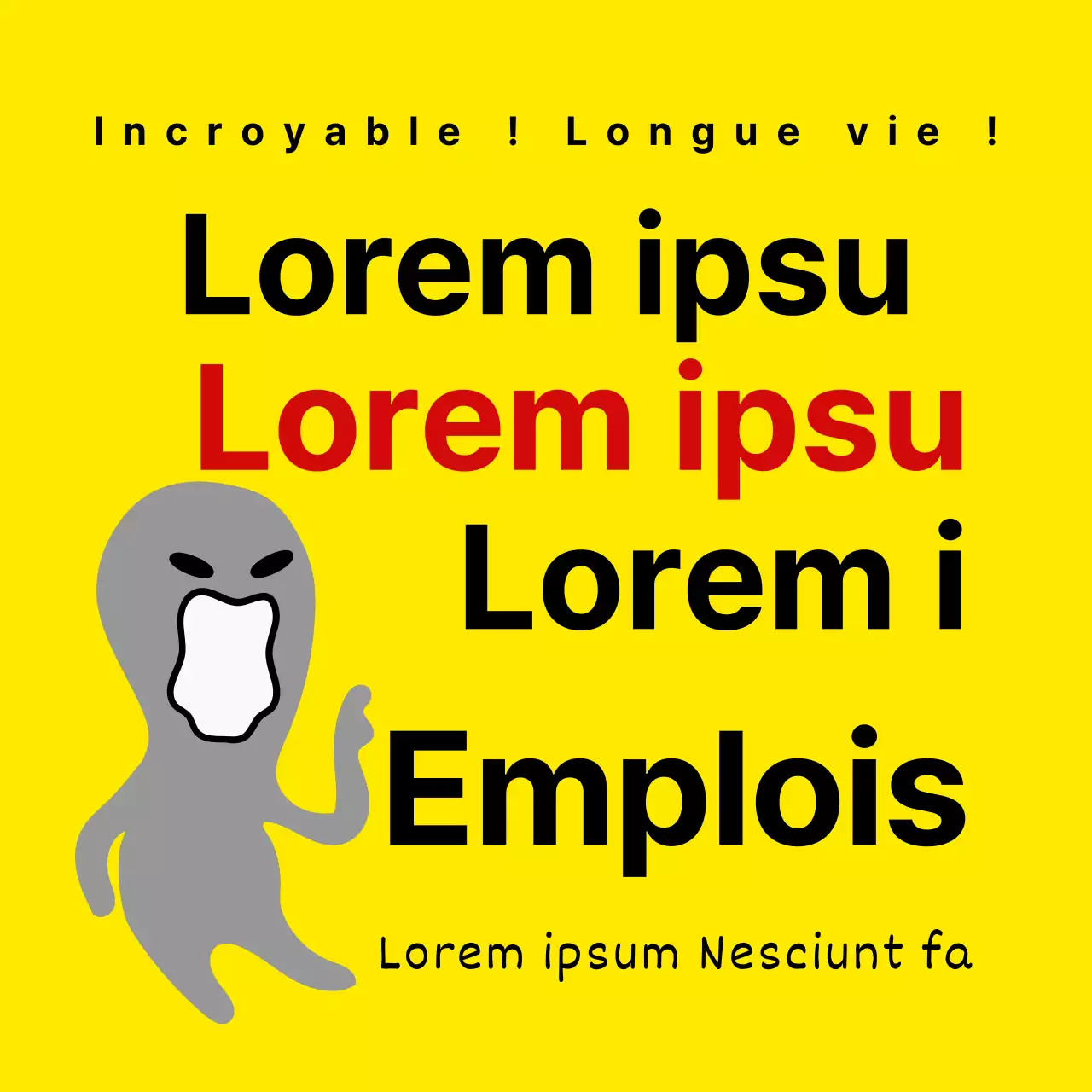 Mèmes viraux émotionnels de catégorie B avec illustrations d'extraterrestres sur fond jaune